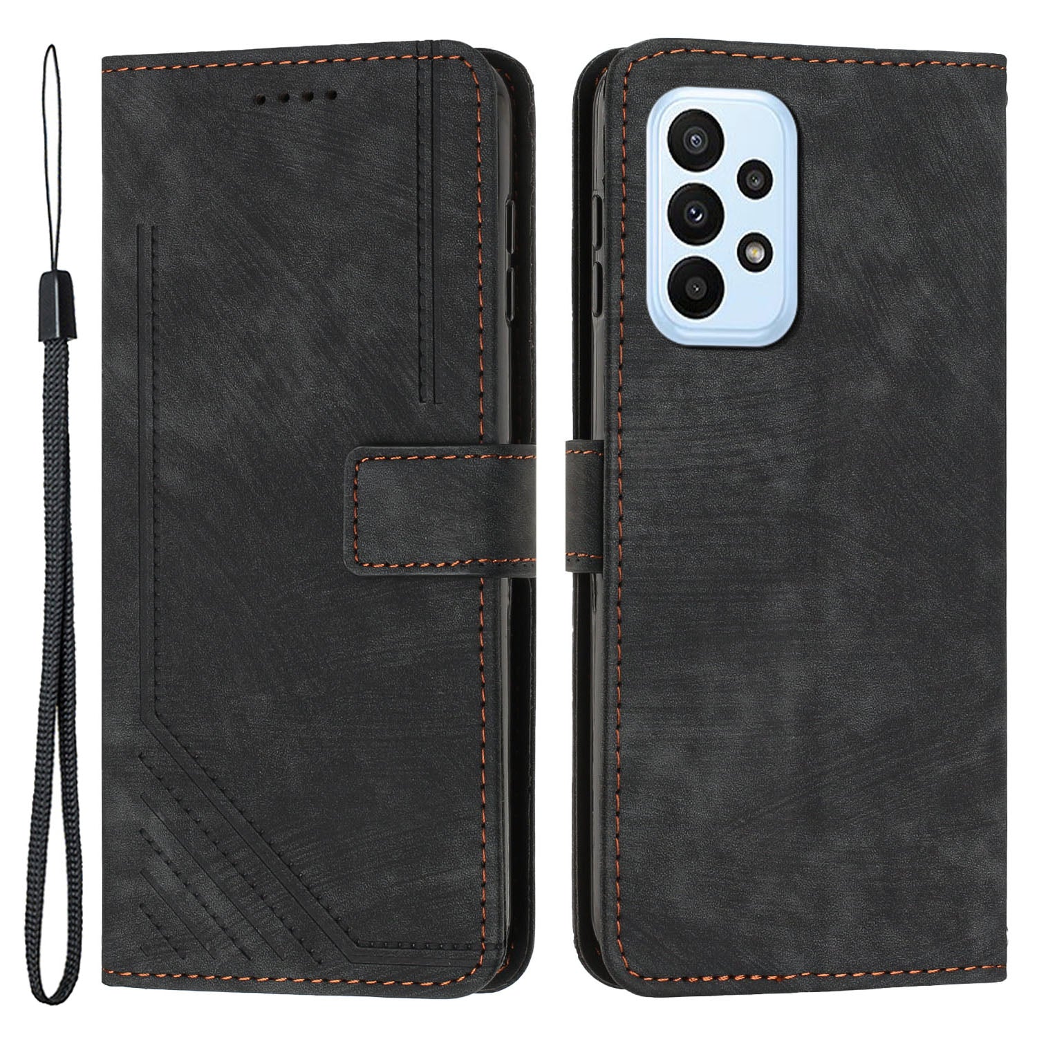 For Samsung Galaxy A52s 5G / A52 4G / 5G Lines Imprinted PU Leather Case Skin-Touch Wallet Phone Cover For Samsung Galaxy A52s 5G / A52 4G / 5G Lines Imprinted PU Leather Case Skin-Touch Wallet Phone Cover